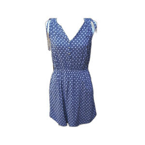 Lucky Brand Sleeveless Navy Print Boho Dress With Pockets Size M Medium